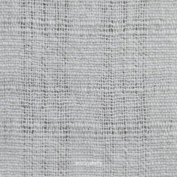 NWOT Woven Wool Scarf Ivory Woolmark Lightweight - Picture 5 of 11